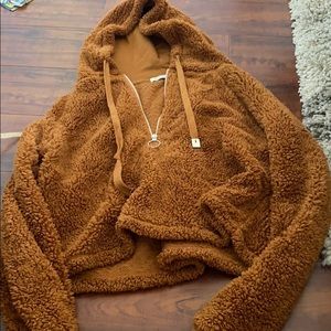 Fluffy cropped sweater